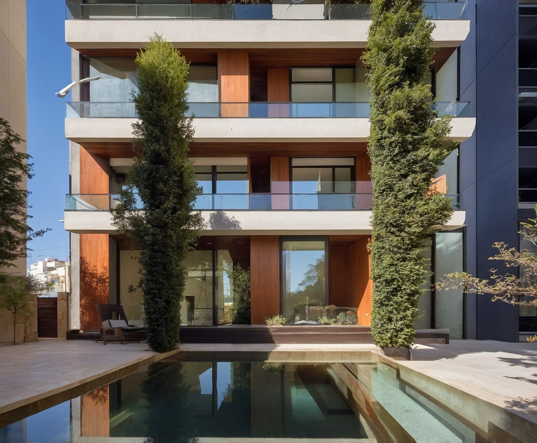 Edificio residencial moderno y urbano